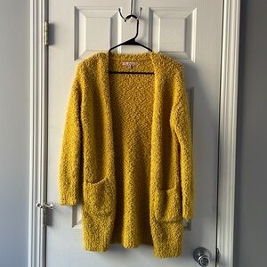 LOVE TREE Open Faced Fuzzy Cardigan
